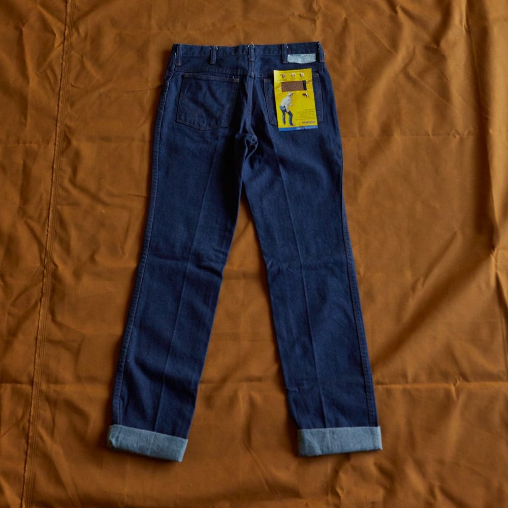 Rare vintage 70’s Wrangler pre shrunk 14oz indigo denim